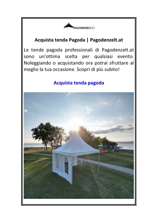 Acquista tenda Pagoda Pagodenzelt.at