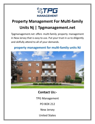 Property Management For Multi