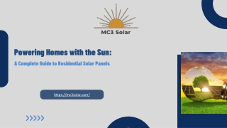 Powering Homes with the Sun: A Complete Guide to Residential Solar Panels