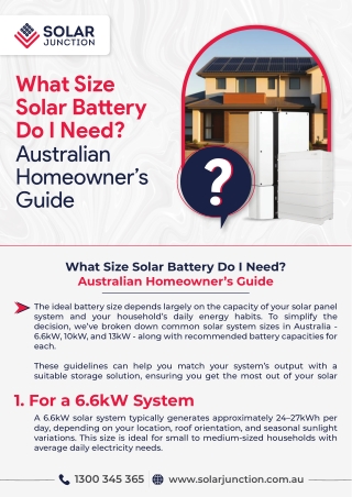 What Size Solar Battery Do I Need Australian Homeowner’s Guide