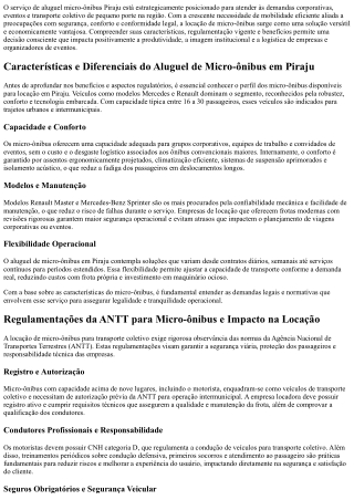 Micro-ônibus Piraju: conforto e pontualidade para seu evento corporativo