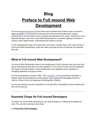 Web Development