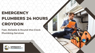 Fast Response from Emergency Plumbers 24 Hours Croydon