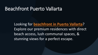 Beachfront Puerto Vallarta