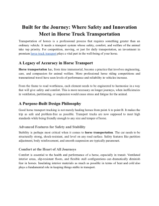 Built for the Journey_ Where Safety and Innovation Meet in Horse Truck Transportation.docx