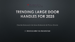 Trending Large Door Handles for 2025
