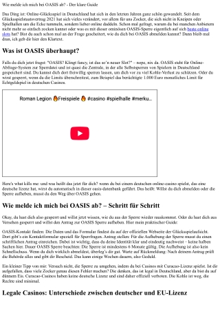 Wie melde ich mich bei OASIS ab? – Der klare Guide