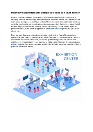 Innovative Exhibition Stall Design Solutions by Future Nirman