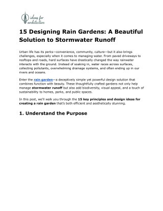 15 Designing Rain Gardens_ A Beautiful Solution to Stormwater Runoff