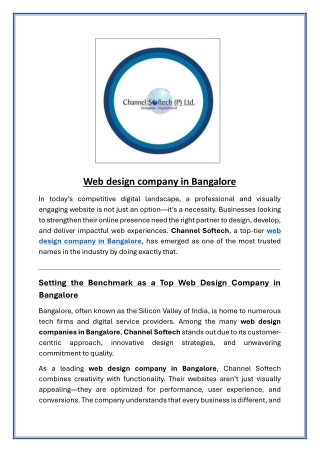 Web design company in Bangalore