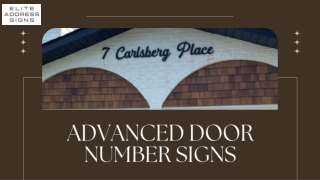 Advanced Door Number Signs