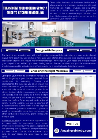 Unique Kitchen Remodeling Designs