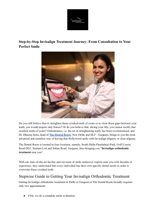 Step-by-Step Invisalign Treatment Journey From Consultation to Your Perfect Smile