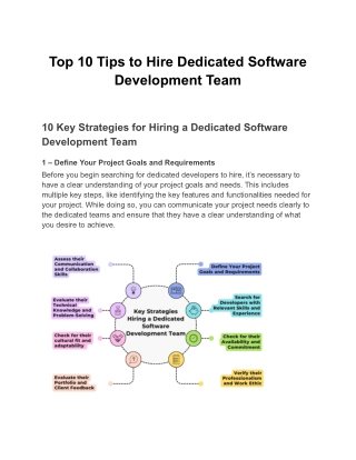 Top 10 Tips to Hire Dedicated Software Development Team