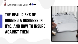 The Real Risks of Running a Business in NYC, and How to Insure Against Them