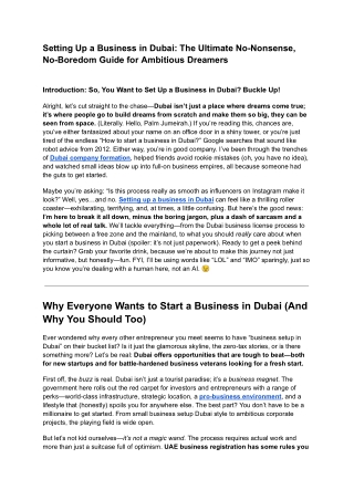 Setting Up a Business in Dubai_ The Ultimate No-Nonsense, No-Boredom Guide for Ambitious Dreamers