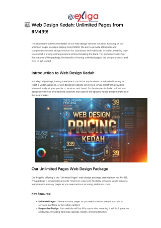 Web Design Kedah_ Unlimited Pages from RM499!