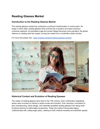 Who’s Buying Reading Glasses and Why: A Demographic Snapshot