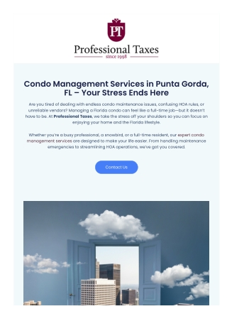 Professional HOA Management & Condo Services in Punta Gorda, FL
