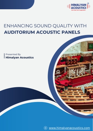 Enhancing Sound Quality with Auditorium Acoustic Panels