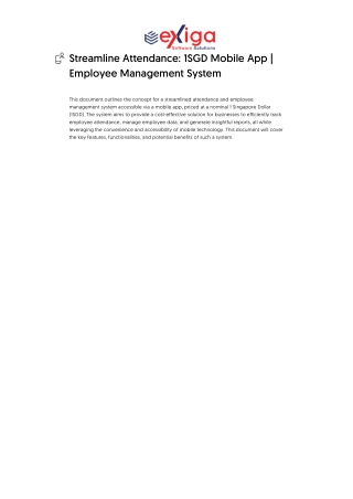 Streamline Attendance_ 1SGD Mobile App _ Employee Management System