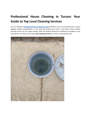 Professional House Cleaning in Tucson: Your Guide to Top Local Cleaning Services