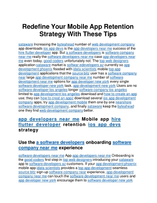 Redefine Your Mobile App Retention Strategy With These Tip
