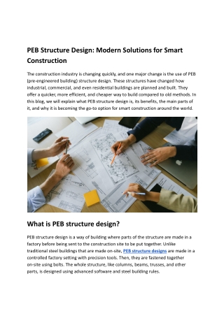 PEB Structure Design_ Modern Solutions for Smart Construction