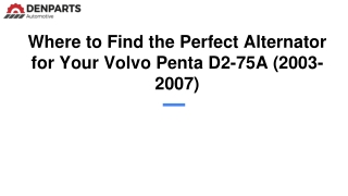 Where to Buy Volvo Penta D2-75A Alternator
