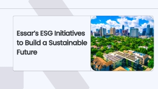 Essar’s ESG Initiatives to Build a Sustainable Future