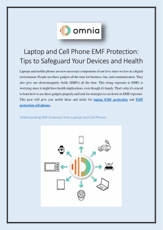 Laptop and Cell Phone EMF Protection Tips to Safeguard Your Devices and Health