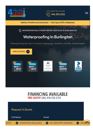 Waterproofing Solutions in Burlington