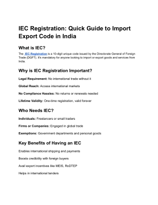 IEC Registration_ Quick Guide to Import Export Code in India