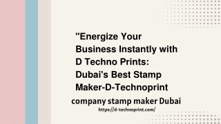 Creative Stamp Maker Dubai  Exciting Designs You Don’t Want to Miss – Powered by D Techno Prints