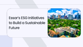 Essar’s ESG Initiatives to Build a Sustainable Future