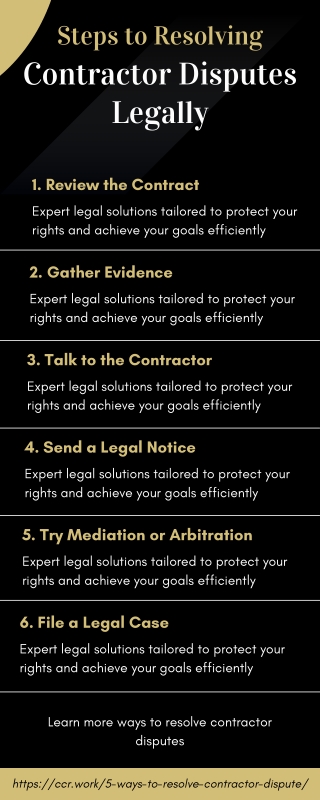 6 Legal Steps to Resolve Contractor Disputes