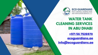 Water Tank Cleaning Abu Dhabi