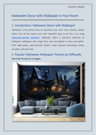 Halloween Decor with Wallpaper in Your Room