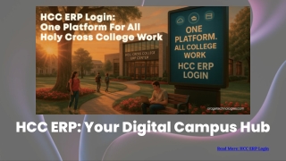 HCC ERP Login Explained – One Platform for All Academic & Admin Tasks