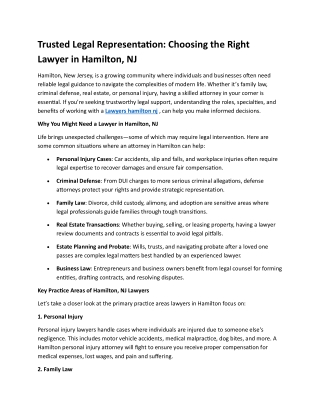 Trusted Legal Representation