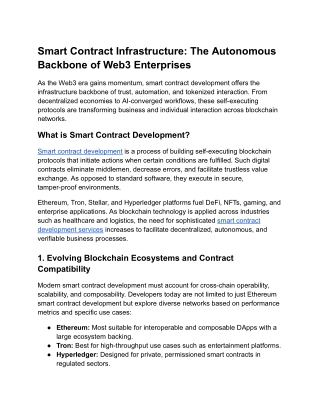 Smart Contract Infrastructure The Autonomous Backbone of Web3 Enterprises