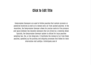 The Role of Compression Conveyor in High-Speed Automation .