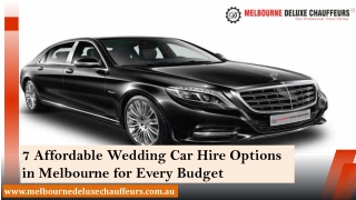 7 Affordable Wedding Car Hire Options in Melbourne for Every Budget