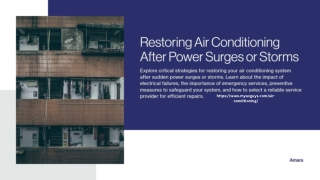 Restoring AC After Power Surges or Storms