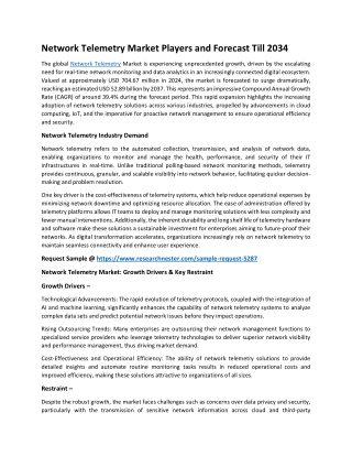 Network Telemetry Market Trends, and Industrial Segmentation