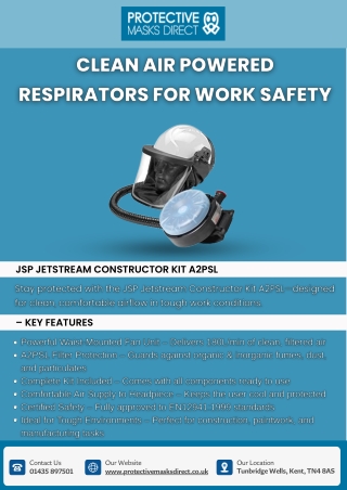 Clean Air Powered Respirators for Work Safety