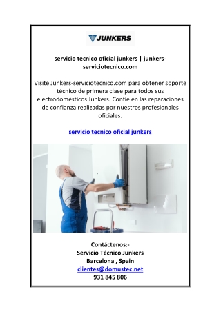 servicio tecnico oficial junkers | junkers-serviciotecnico.com