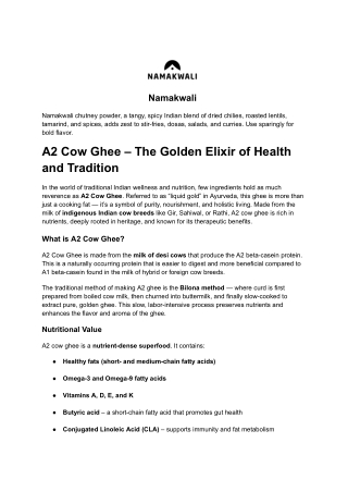 A2 Cow Ghee