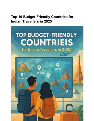 Top 10 Budget-Friendly Countries for Indian Travellers in 2025