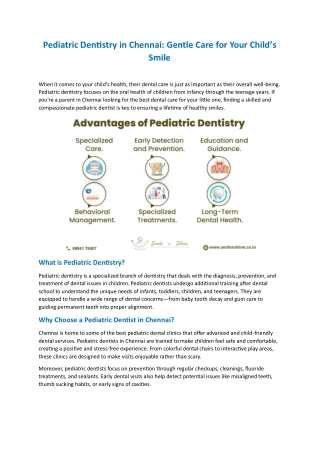 Pediatric Dentistry in Chennai